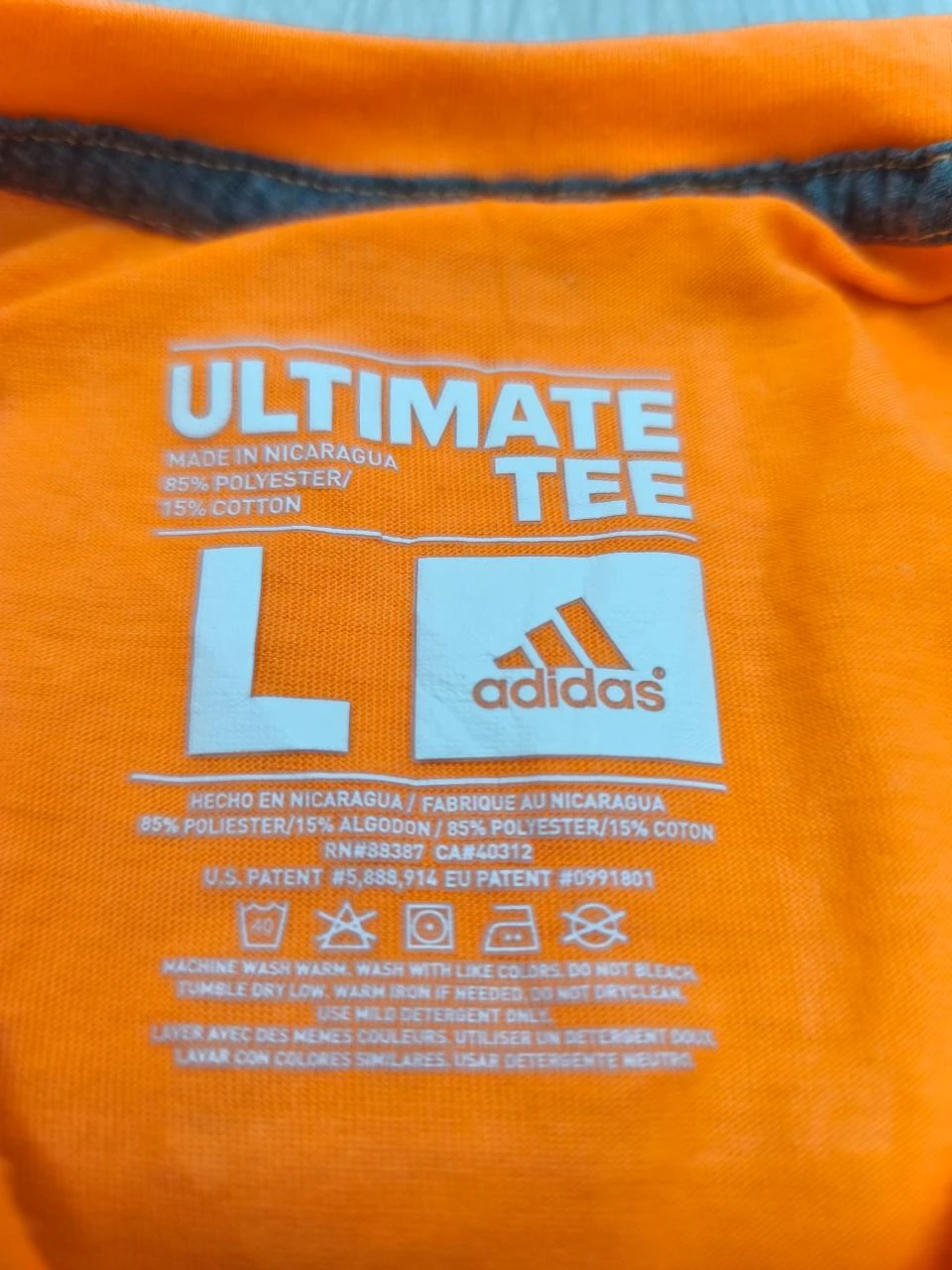 T-Shirt Adidas Orange Taille L – photo 2